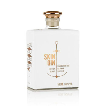 skin gin white bottle