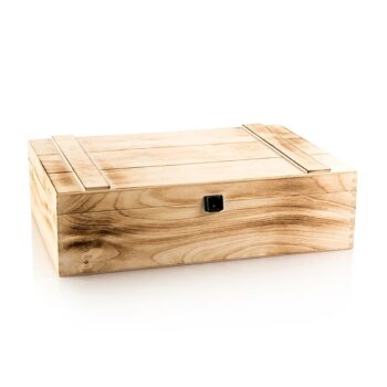 flache holzbox